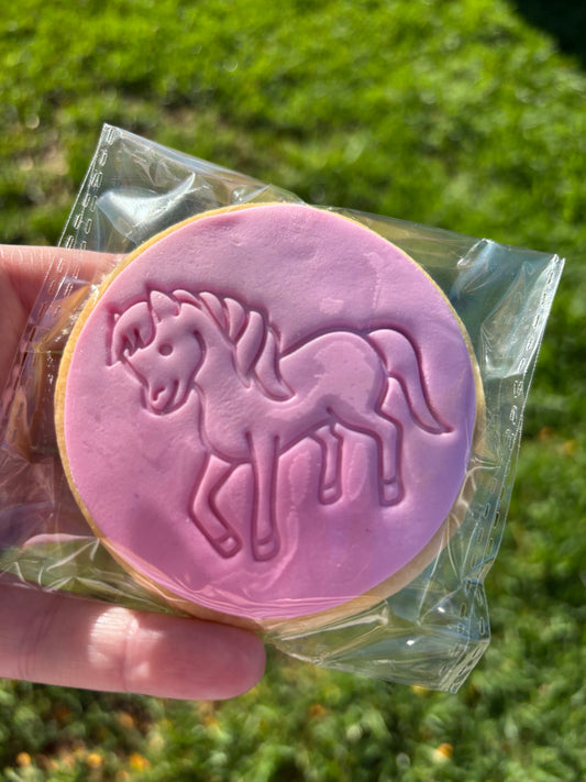 Pink horse cookie