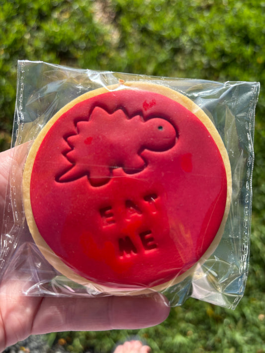 Red Stegosaurus with EAT ME